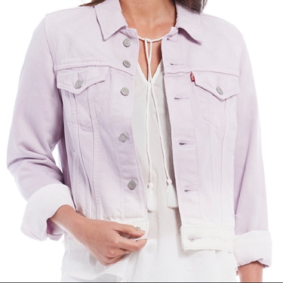 NEW Levi's Jean Trucker Lavender Ombre Jacket